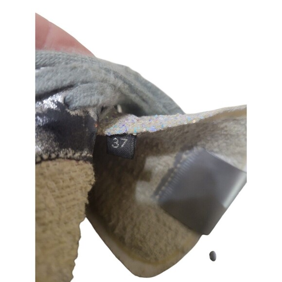 P448 Skate Glitter Mid Top Zip Women's Size 37 / US 6 High Top Sneaker VGUC - Picture 9 of 11